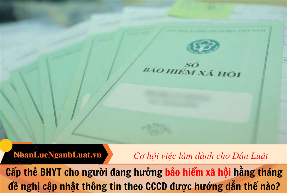 Cấp thẻ BHYT cho người đang hưởng bảo hiểm xã hội hằng tháng đề nghị cập nhật thông tin theo CCCD được hướng dẫn thế nào?