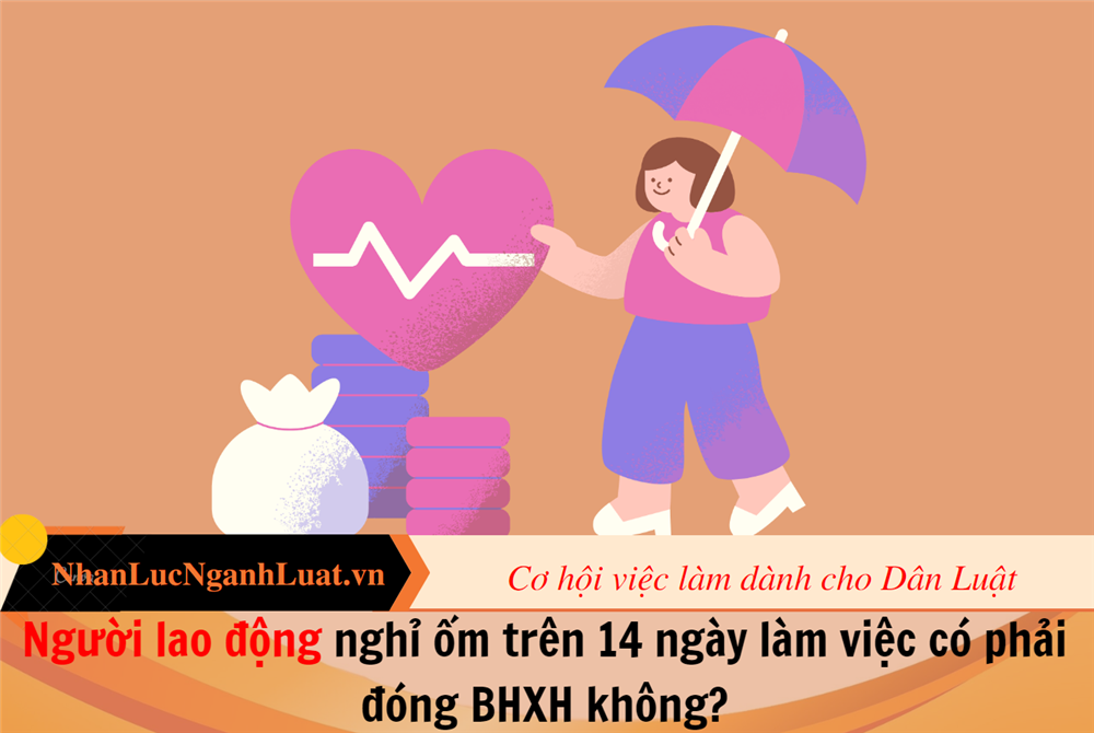 Người lao động nghỉ ốm trên 14 ngày làm việc có phải đóng BHXH không?