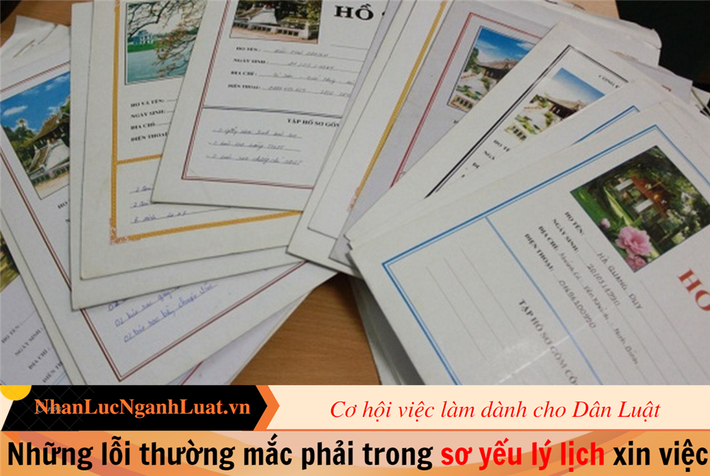 Những lỗi thường mắc phải trong sơ yếu lý lịch xin việc