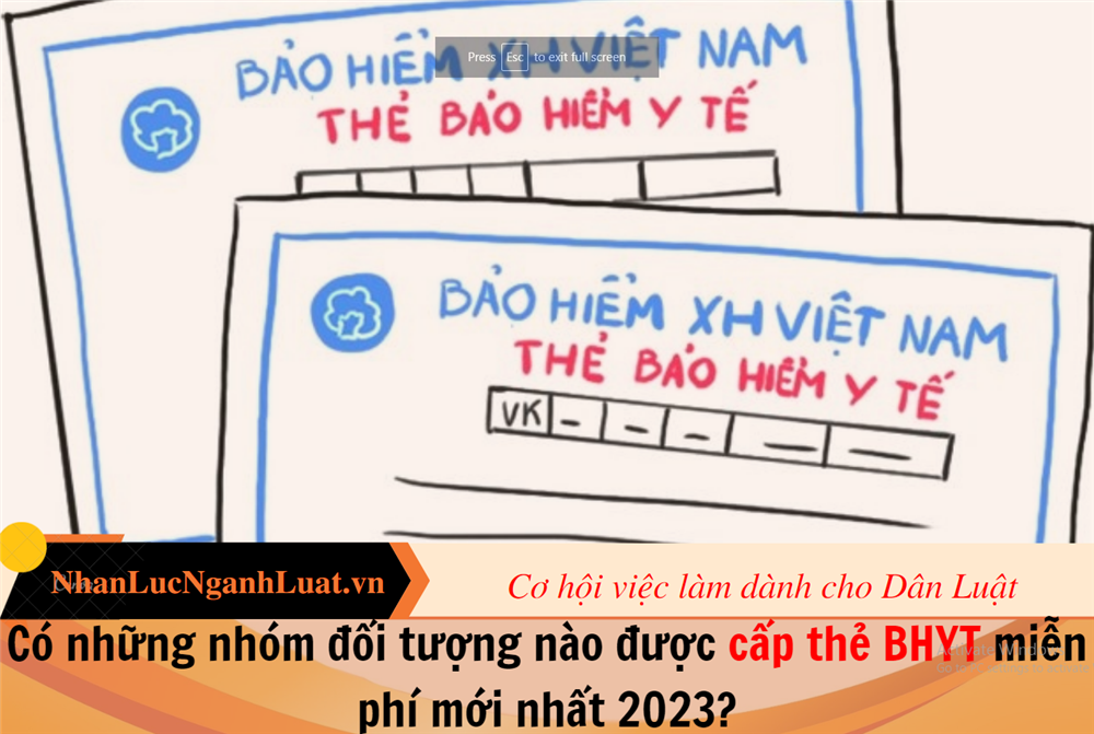 Có những nhóm đối tượng nào được cấp thẻ BHYT miễn phí mới nhất 2023?