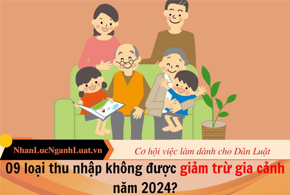 09 loại thu nhập không được giảm trừ gia cảnh năm 2024?