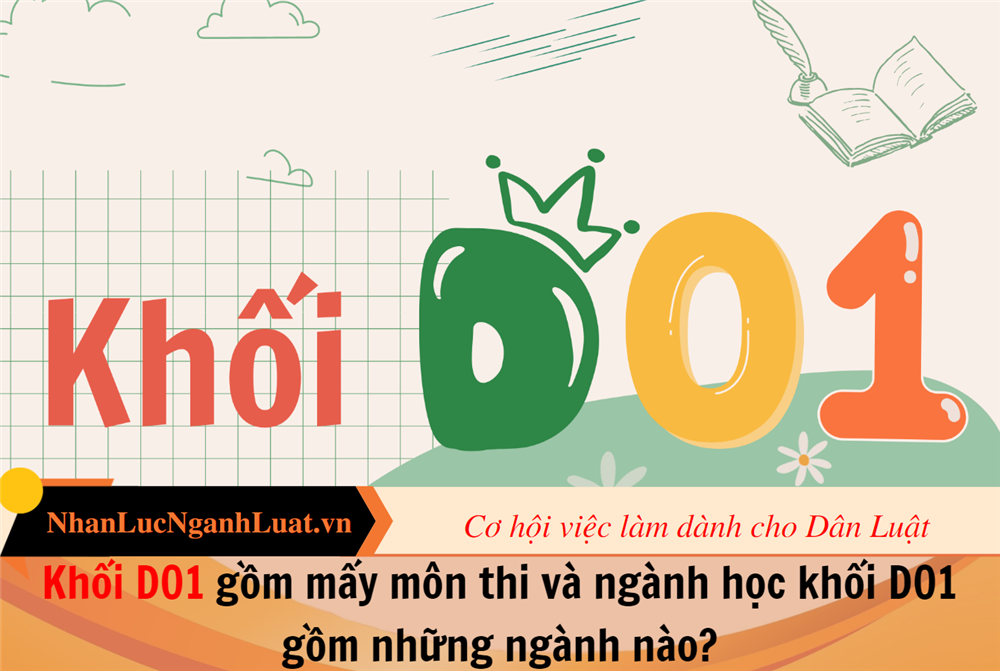 Khối D01 gồm mấy môn thi và ngành học khối D01 gồm những ngành nào?