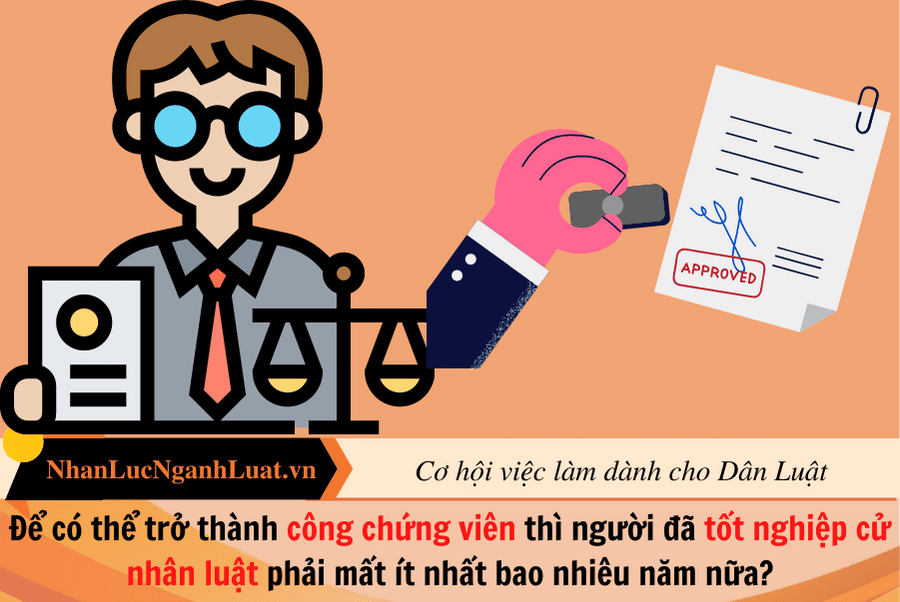 Để trở thành công chứng viên thì cử nhân luật phải mất ít nhất bao nhiêu năm?