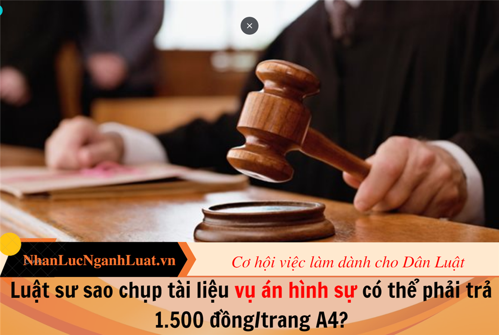 Luật sư sao chụp tài liệu vụ án hình sự có thể phải trả 1.500 đồng/trang A4?