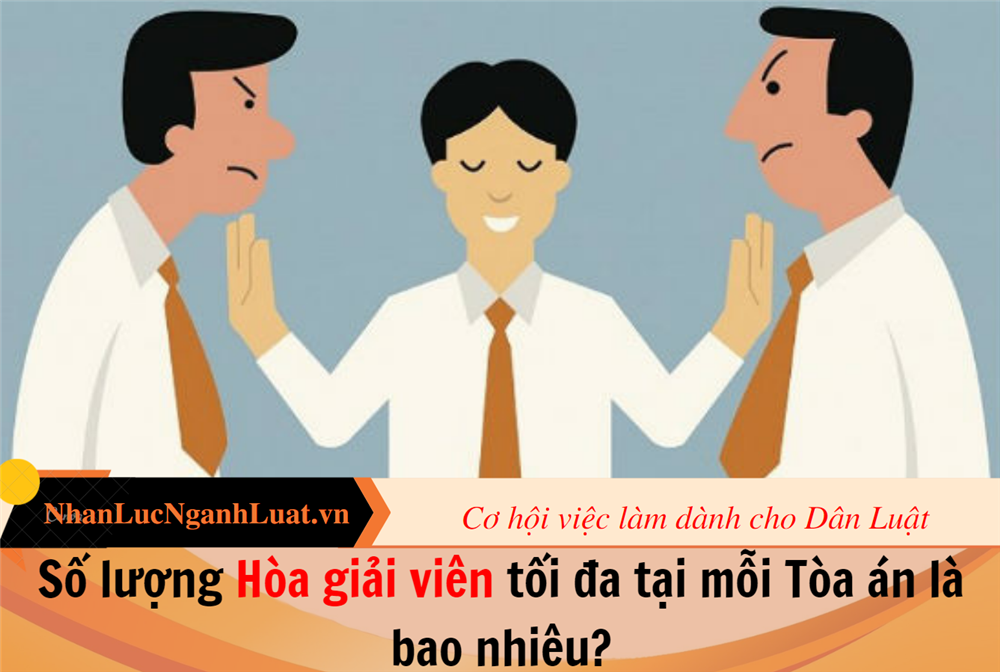 Số lượng Hòa giải viên tối đa tại mỗi Tòa án là bao nhiêu?