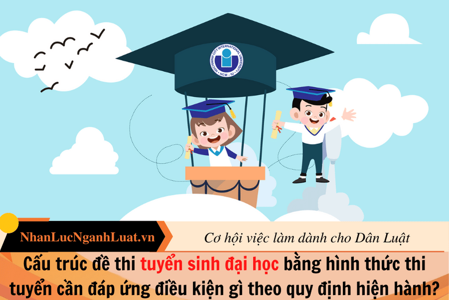 Cấu trúc đề thi tuyển sinh đại học bằng hình thức thi tuyển cần đáp ứng điều kiện gì theo quy định hiện hành?