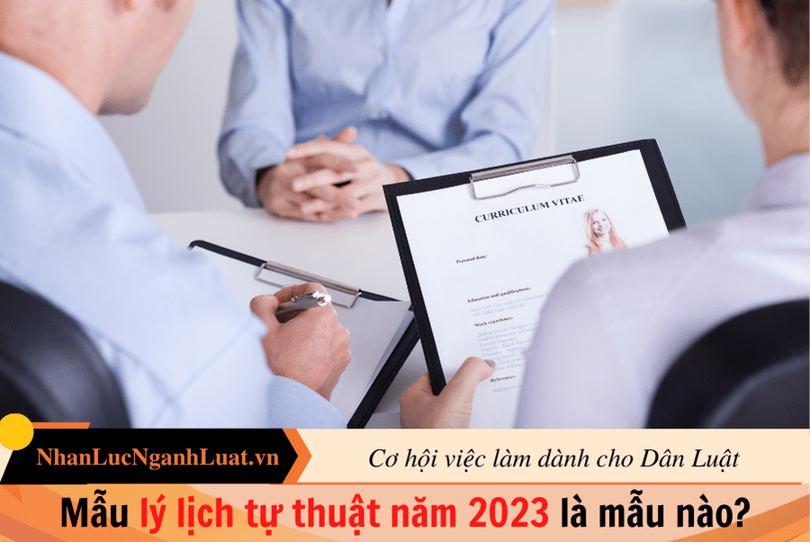 Mẫu lý lịch tự thuật năm 2023 là mẫu nào?