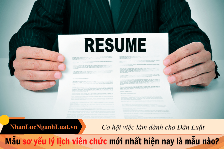 Mẫu sơ yếu lý lịch viên chức mới nhất hiện nay là mẫu nào?