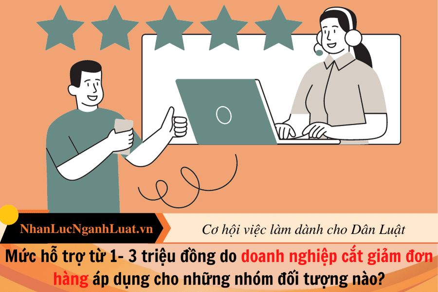 Mức hỗ trợ từ 1- 3 triệu đồng do doanh nghiệp cắt giảm đơn hàng áp dụng cho những nhóm đối tượng nào?