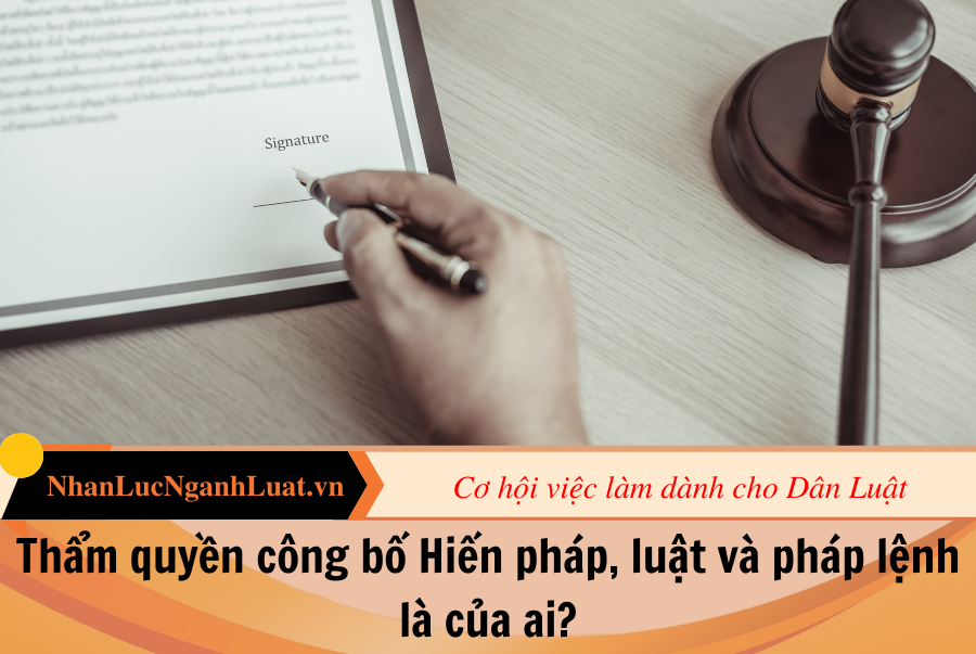 Thẩm quyền công bố Hiến pháp, luật và pháp lệnh là của ai?